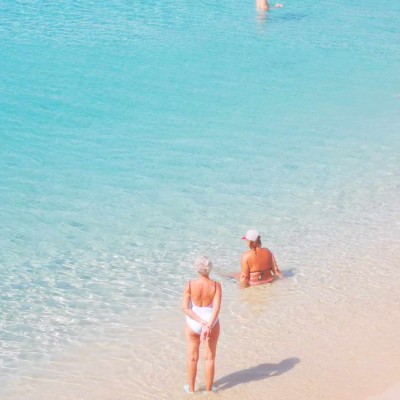 older couple on beach
