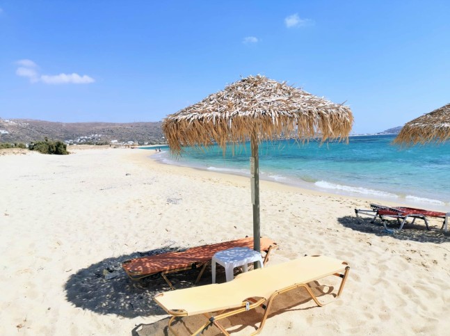 sun beds naxos beach
