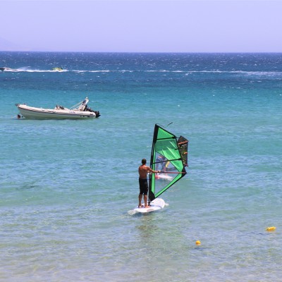wind surfers paros
